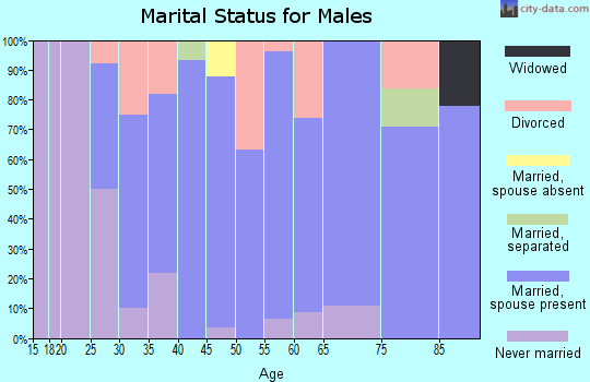 Zip code 67428 marital status for males