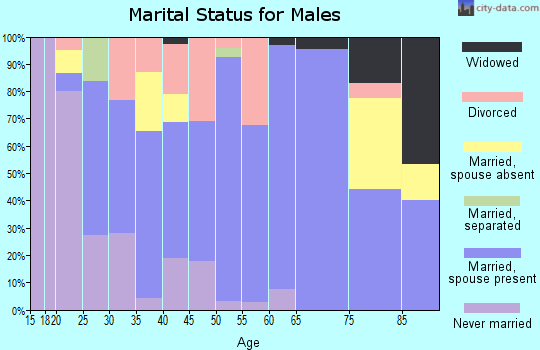 Zip code 67431 marital status for males