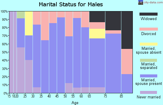 Zip code 67437 marital status for males