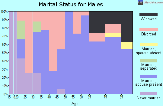 Zip code 67441 marital status for males