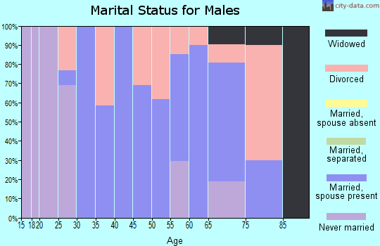 Zip code 67446 marital status for males