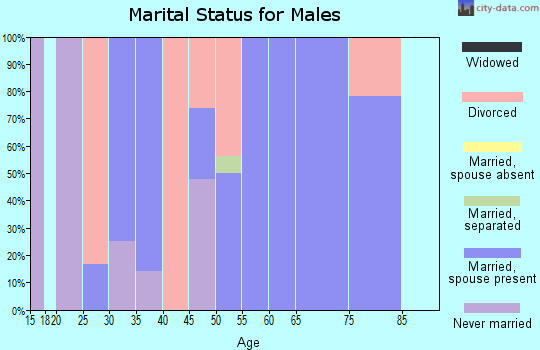 Zip code 67447 marital status for males
