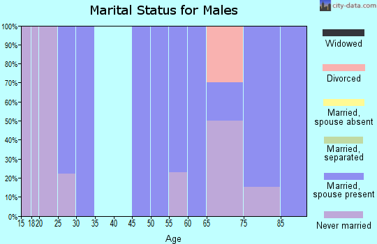 Zip code 67452 marital status for males