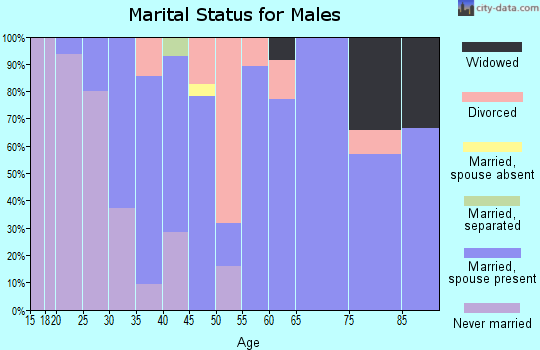 Zip code 67466 marital status for males