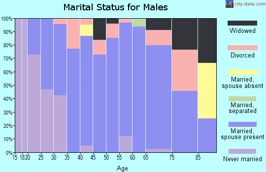 Zip code 67480 marital status for males