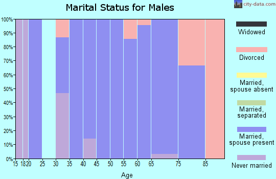 Zip code 67491 marital status for males