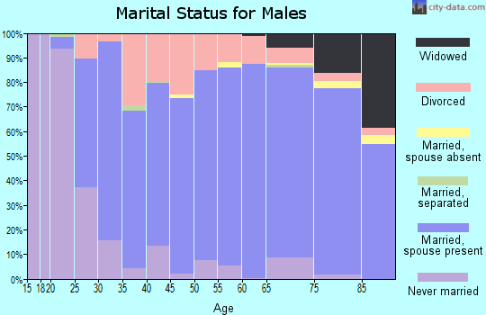 Zip code 67502 marital status for males