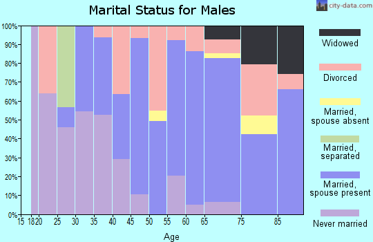 Zip code 67505 marital status for males