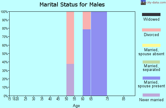 Zip code 67515 marital status for males