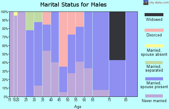 Zip code 67516 marital status for males