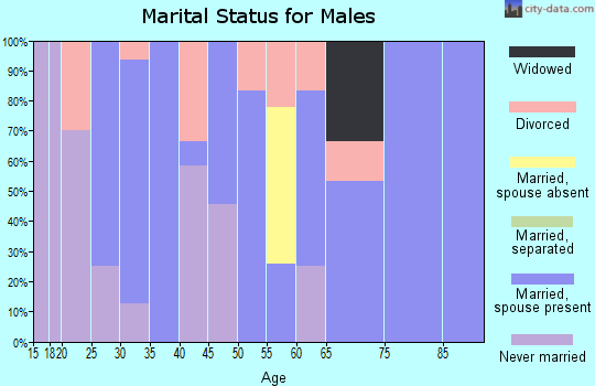 Zip code 67523 marital status for males