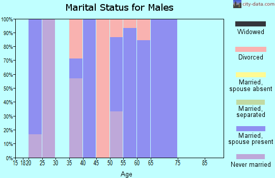 Zip code 67529 marital status for males