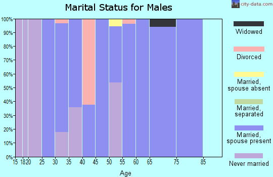Zip code 67557 marital status for males