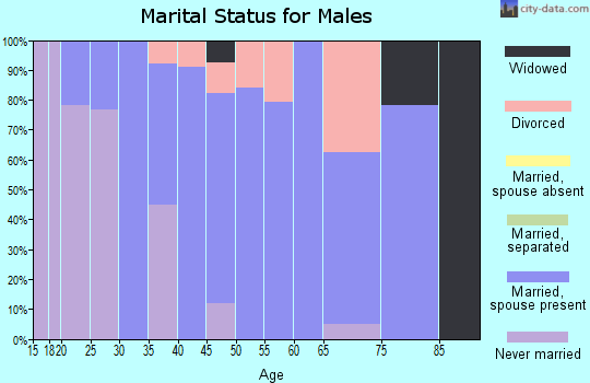 Zip code 67561 marital status for males