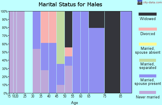 Zip code 67563 marital status for males