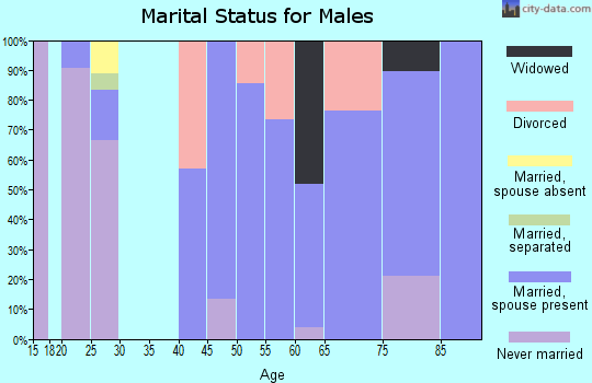 Zip code 67565 marital status for males