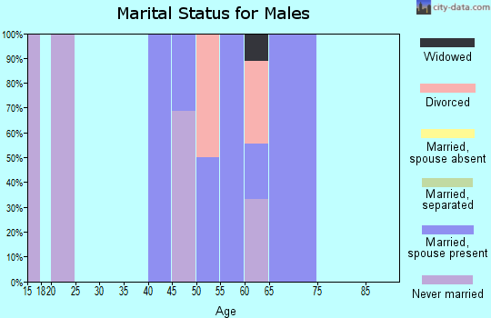 Zip code 67629 marital status for males