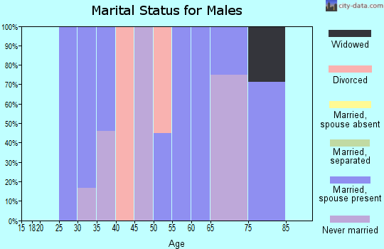 Zip code 67634 marital status for males