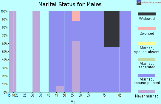 Zip code 67638 marital status for males