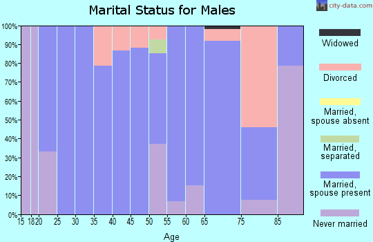 Zip code 67645 marital status for males