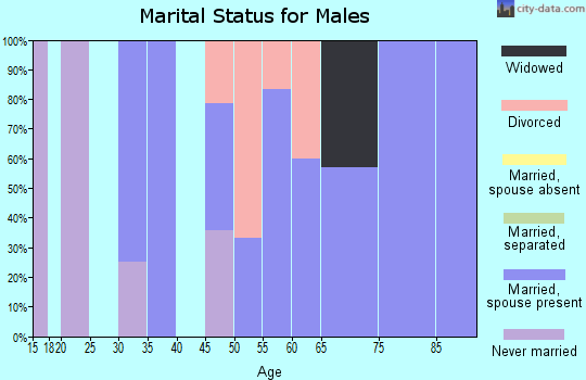 Zip code 67647 marital status for males