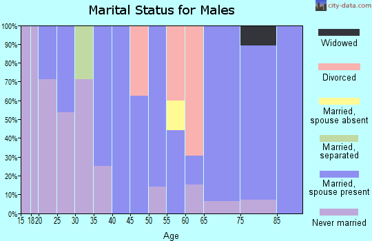 Zip code 67651 marital status for males