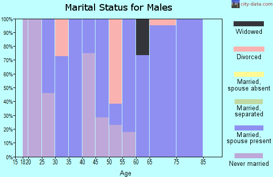 Zip code 67664 marital status for males