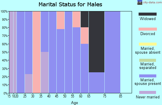 Zip code 67667 marital status for males