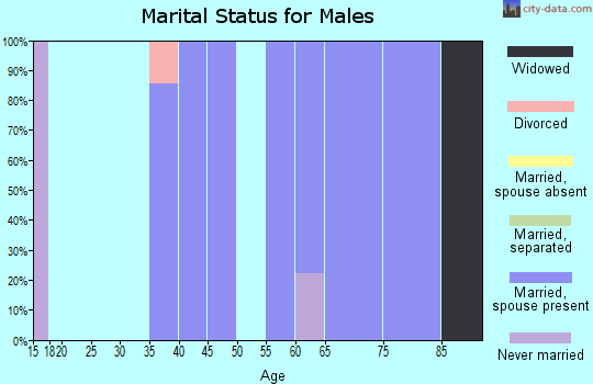 Zip code 67673 marital status for males