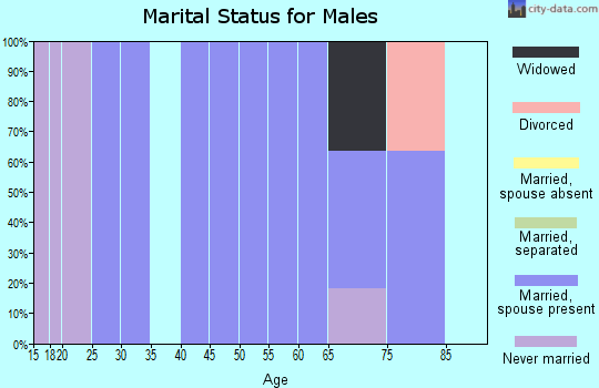 Zip code 67761 marital status for males