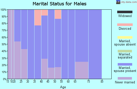 Zip code 67837 marital status for males