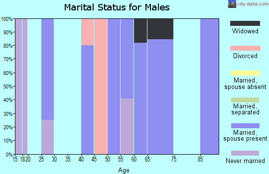 Zip code 67841 marital status for males