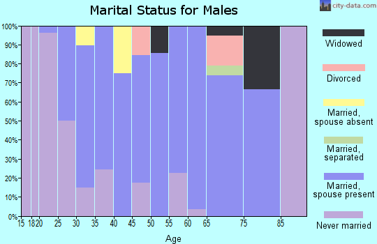 Zip code 67853 marital status for males