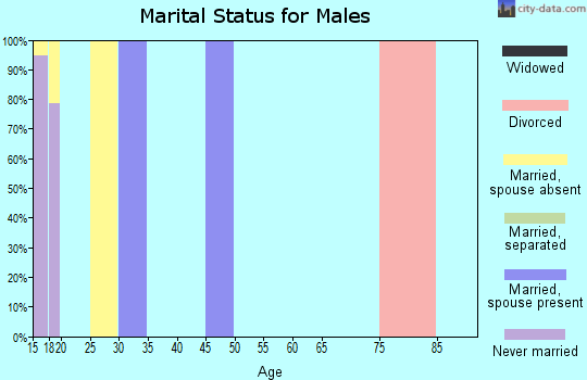 Zip code 68010 marital status for males
