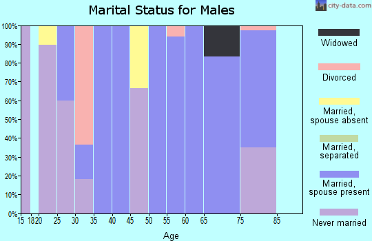 Zip code 68014 marital status for males