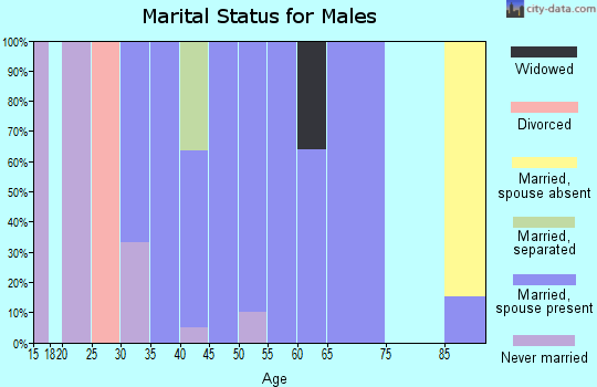 Zip code 68018 marital status for males