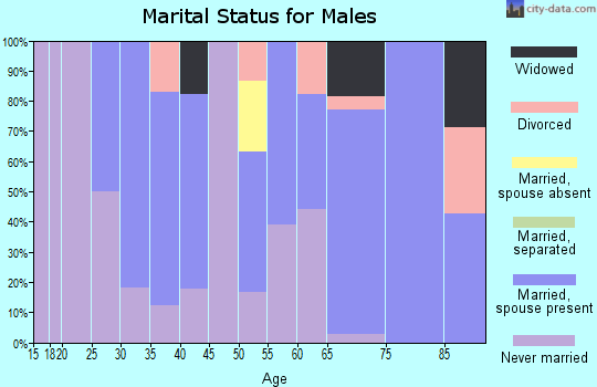 Zip code 68020 marital status for males