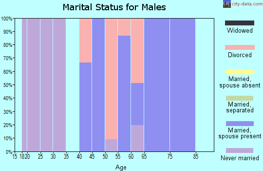 Zip code 68036 marital status for males