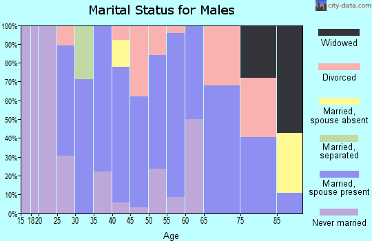 Zip code 68037 marital status for males