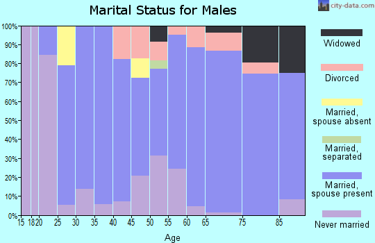 Zip code 68038 marital status for males
