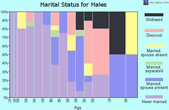 Zip code 68039 marital status for males