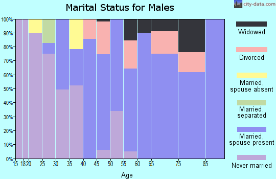 Zip code 68041 marital status for males