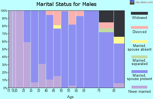 Zip code 68045 marital status for males
