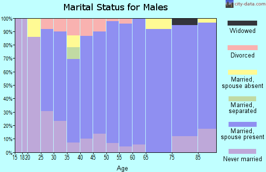 Zip code 68047 marital status for males