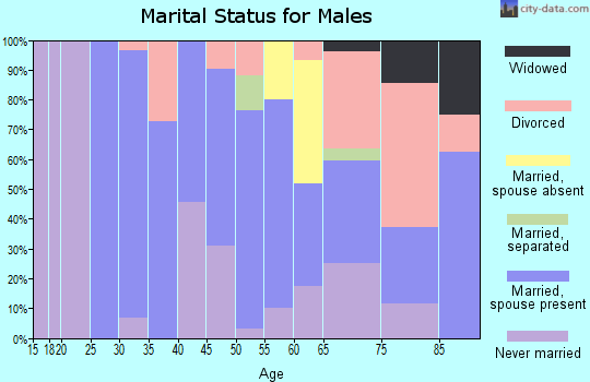 Zip code 68050 marital status for males