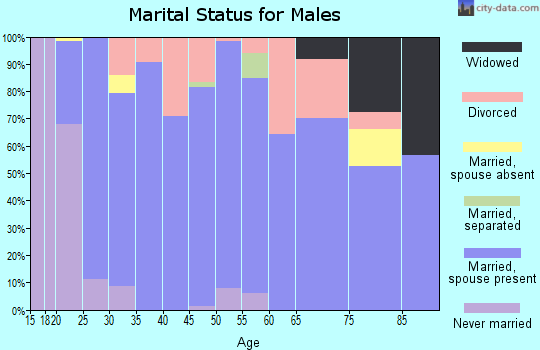 Zip code 68066 marital status for males