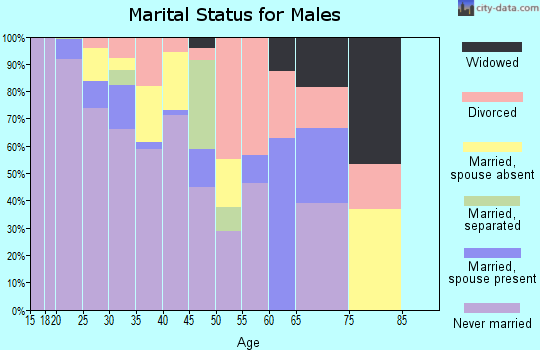 Zip code 68102 marital status for males
