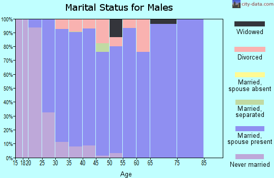 Zip code 68136 marital status for males