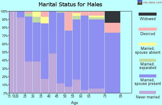 Zip code 68147 marital status for males