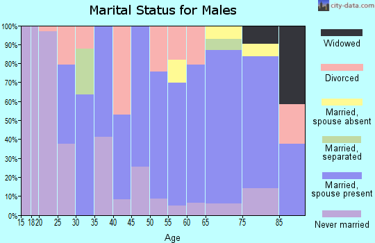 Zip code 68305 marital status for males